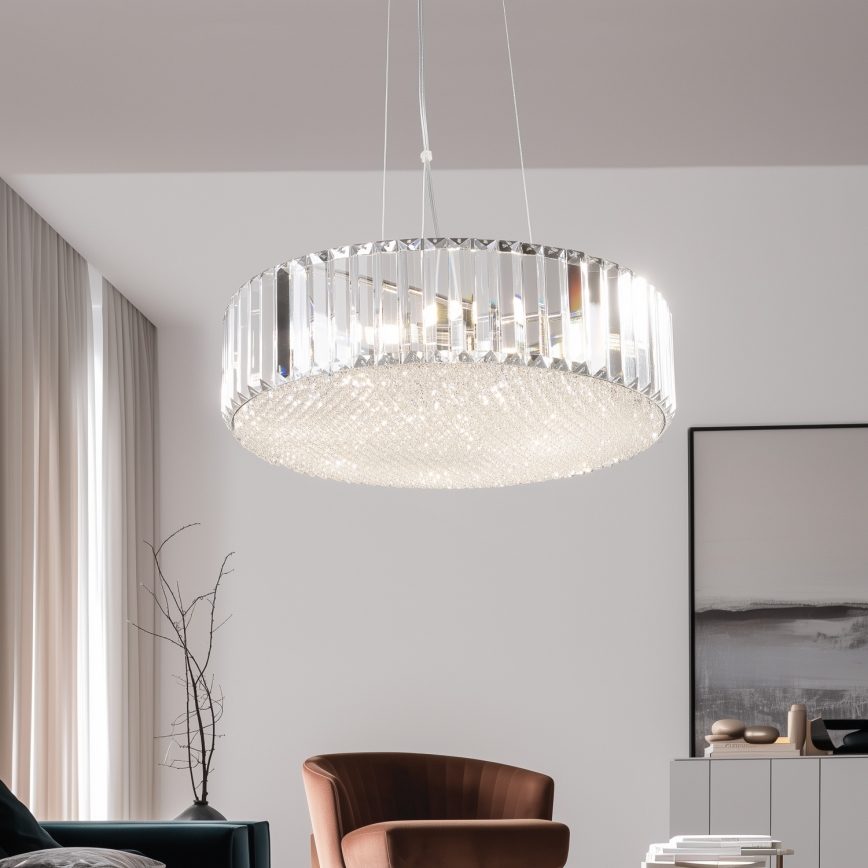 Brilagi - LED krystal lysekrone med wireophæng GLAMOUR 5xG9/42W/230V