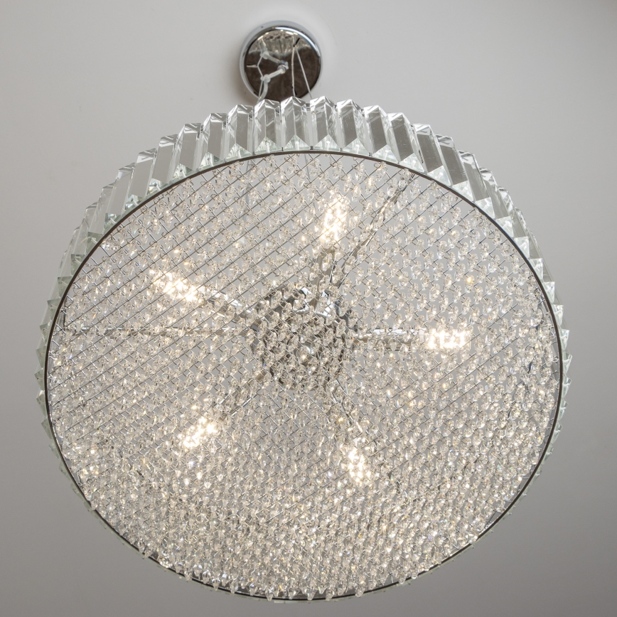 Brilagi - LED krystal lysekrone med wireophæng GLAMOUR 5xG9/42W/230V