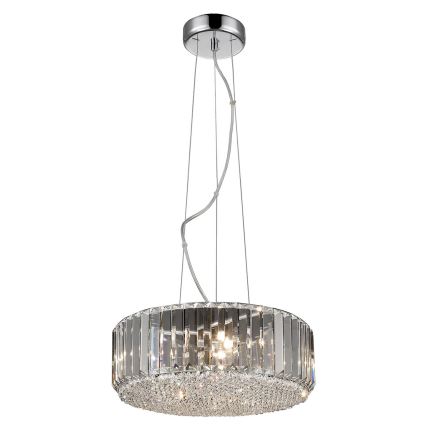 Brilagi - LED krystal lysekrone med wireophæng GLAMOUR 5xG9/42W/230V