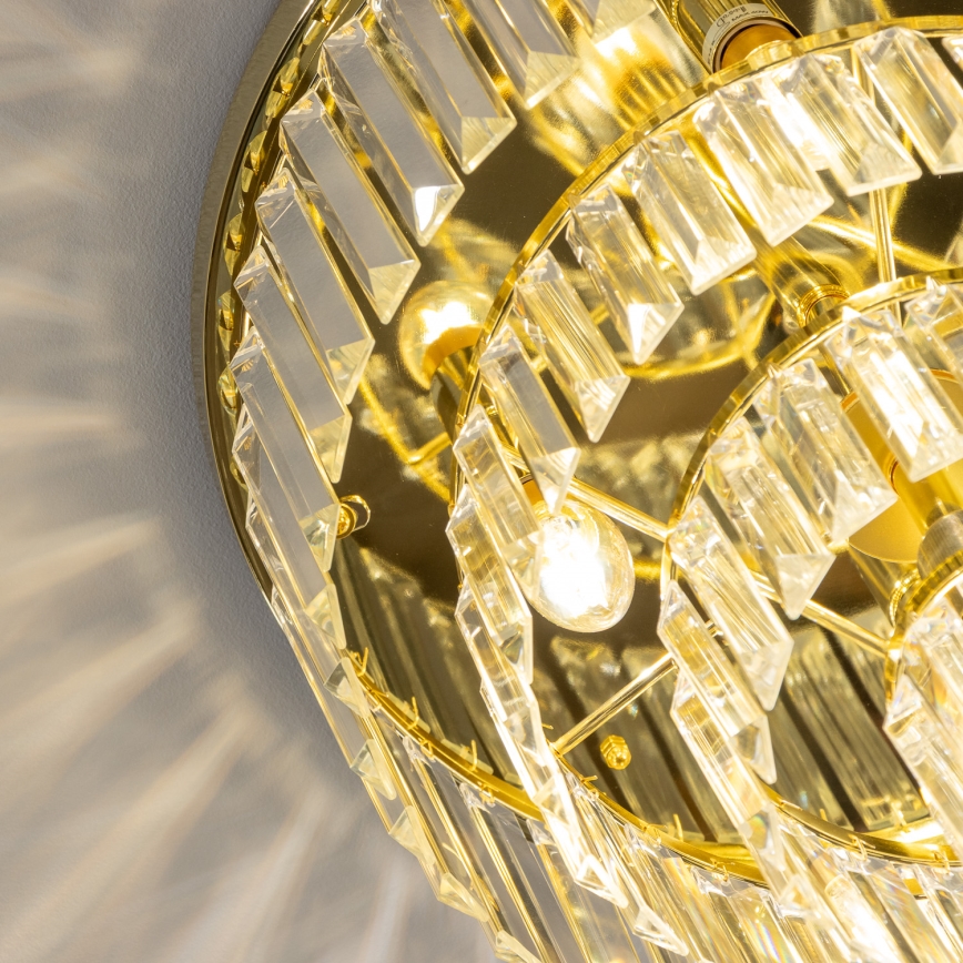 Brilagi - LED krystal loftlampe MOZART 5xE14/40W/230V Ø 40 cm guld