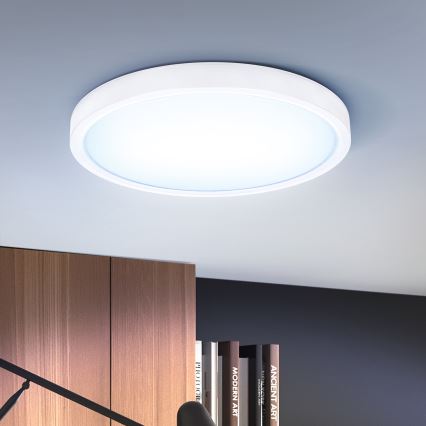 Brilagi - LED loftlampe dæmpbar ESTELA LED/36W/230V 3000-6500K ø 30 cm hvid + fjernbetjening
