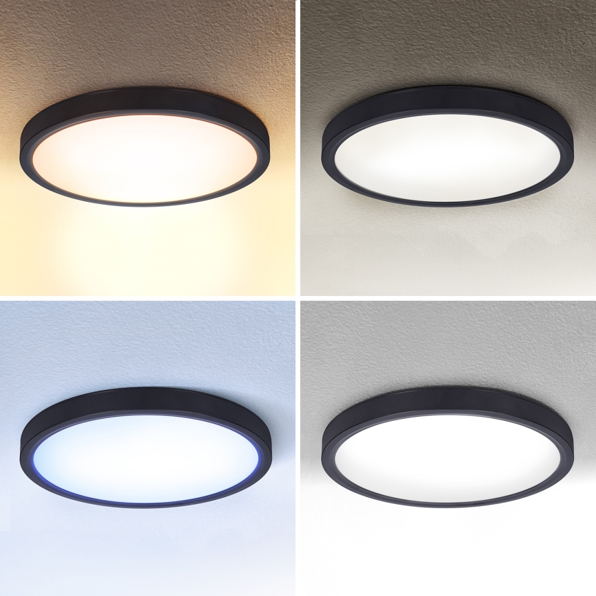 Brilagi - LED loftlampe dæmpbar ESTELA LED/36W/230V 3000-6500K ø 30 cm sort + fjernbetjening