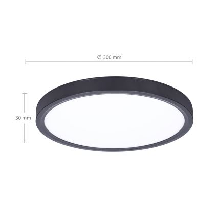 Brilagi - LED loftlampe dæmpbar ESTELA LED/36W/230V 3000-6500K ø 30 cm sort + fjernbetjening