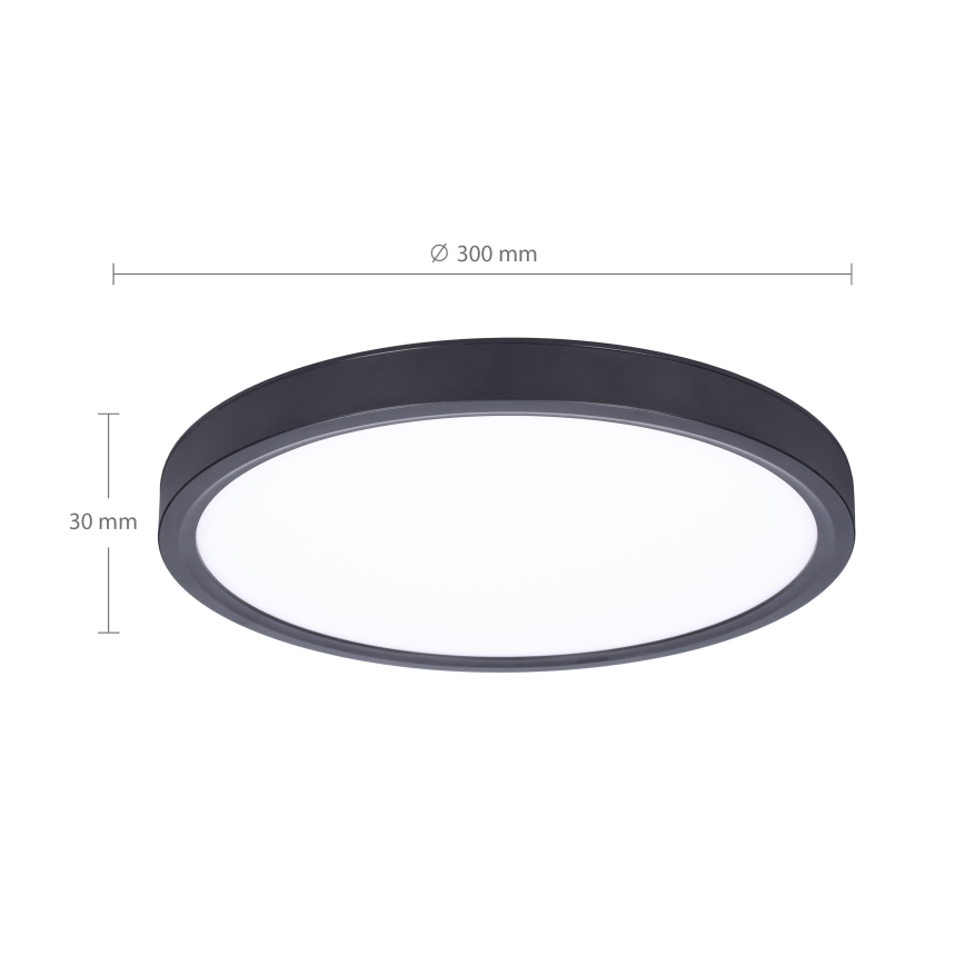 Brilagi - LED loftlampe dæmpbar ESTELA LED/36W/230V 3000-6500K ø 30 cm sort + fjernbetjening