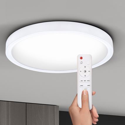 Brilagi - LED loftlampe dæmpbar ESTELA LED/48W/230V 3000-6500K ø 40 cm hvid + fjernbetjening