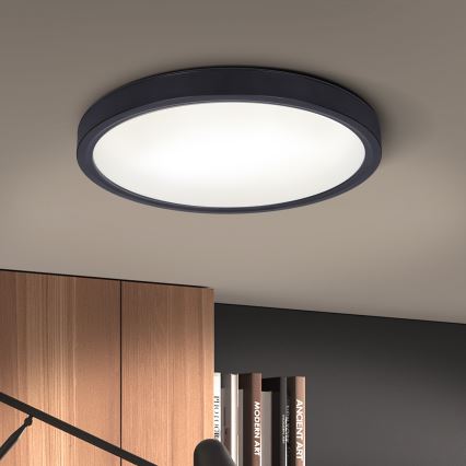 Brilagi - LED loftlampe dæmpbar ESTELA LED/48W/230V 3000-6500K ø 40 cm sort + fjernbetjening