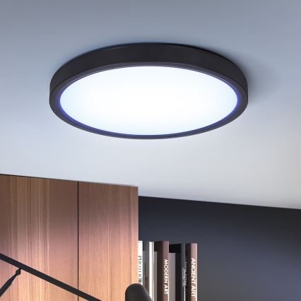 Brilagi - LED loftlampe dæmpbar ESTELA LED/48W/230V 3000-6500K ø 40 cm sort + fjernbetjening
