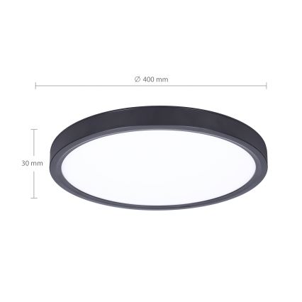 Brilagi - LED loftlampe dæmpbar ESTELA LED/48W/230V 3000-6500K ø 40 cm sort + fjernbetjening