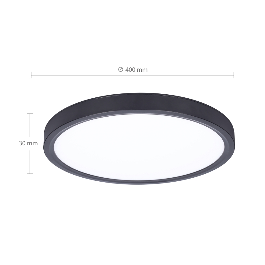 Brilagi - LED loftlampe dæmpbar ESTELA LED/48W/230V 3000-6500K ø 40 cm sort + fjernbetjening