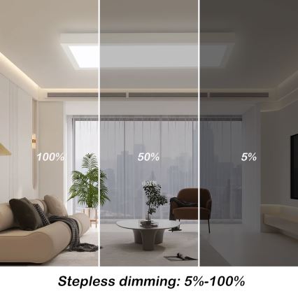 Brilagi - LED loftlampe til badeværelse dæmpbar FRAME SMART LED/30W/230V 30x60 cm 3000-6000K IP44 hvid + fjernbetjening