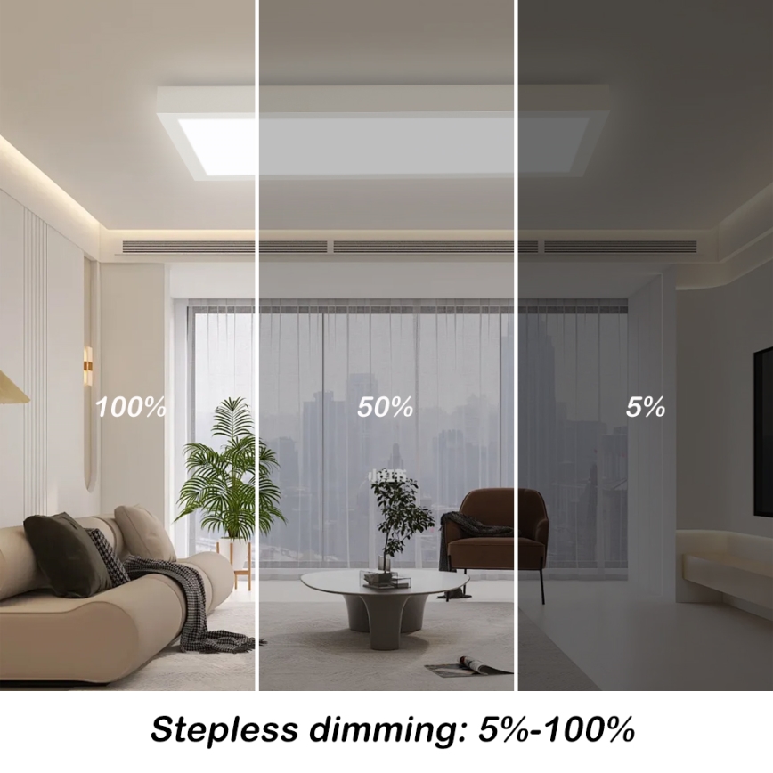 Brilagi - LED loftlampe til badeværelse dæmpbar FRAME SMART LED/30W/230V 30x60 cm 3000-6000K IP44 hvid + fjernbetjening