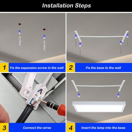 Brilagi - LED loftlampe til badeværelse dæmpbar FRAME SMART LED/30W/230V 30x60 cm 3000-6000K IP44 hvid + fjernbetjening