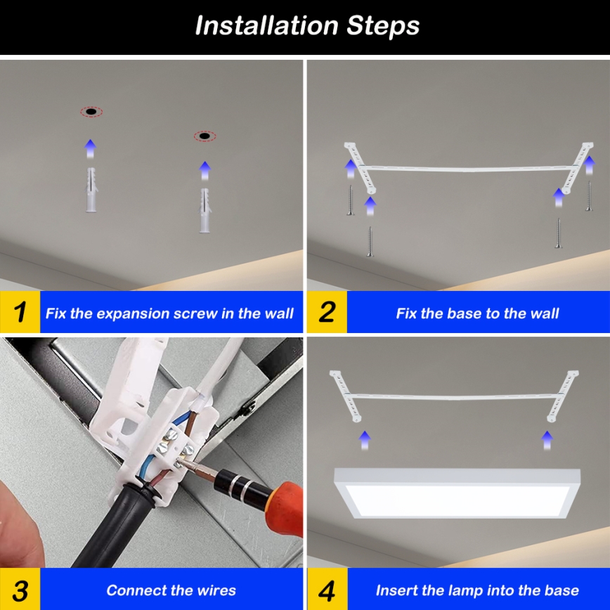 Brilagi - LED loftlampe til badeværelse dæmpbar FRAME SMART LED/30W/230V 30x60 cm 3000-6000K IP44 hvid + fjernbetjening