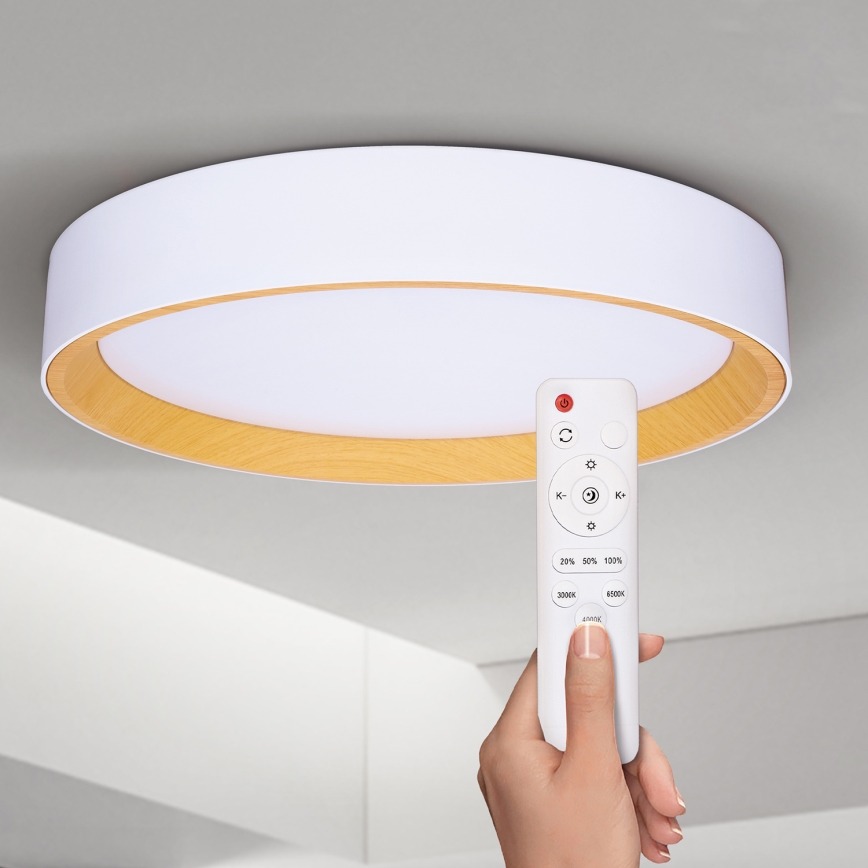 Brilagi - LED loftlampe dæmpbar LARIOS LED/60W/230V 3000-6500K ø 49 cm hvid + fjernbetjening