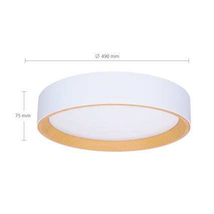 Brilagi - LED loftlampe dæmpbar LARIOS LED/60W/230V 3000-6500K ø 49 cm hvid + fjernbetjening