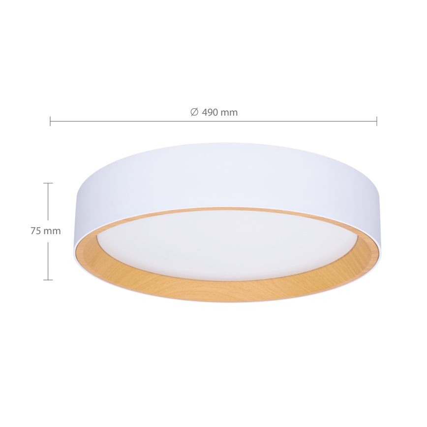 Brilagi - LED loftlampe dæmpbar LARIOS LED/60W/230V 3000-6500K ø 49 cm hvid + fjernbetjening