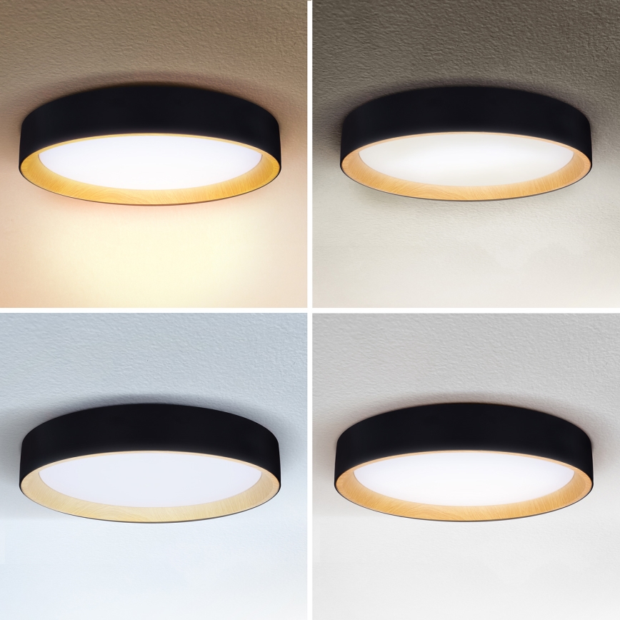 Brilagi - LED loftlampe dæmpbar LARIOS LED/60W/230V 3000-6500K ø 49 cm sort + fjernbetjening