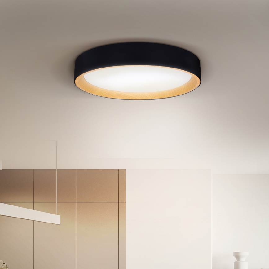 Brilagi - LED loftlampe dæmpbar LARIOS LED/60W/230V 3000-6500K ø 49 cm sort + fjernbetjening