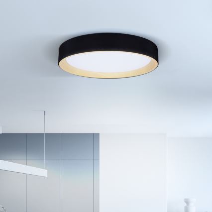 Brilagi - LED loftlampe dæmpbar LARIOS LED/60W/230V 3000-6500K ø 49 cm sort + fjernbetjening