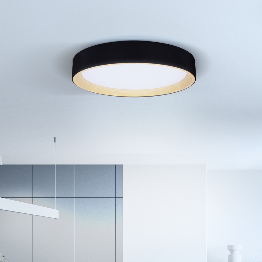 Brilagi - LED loftlampe dæmpbar LARIOS LED/60W/230V 3000-6500K ø 49 cm sort + fjernbetjening