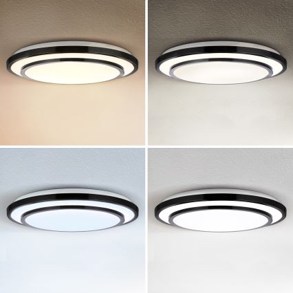 Brilagi - LED loftlampe dæmpbar LUCIANO LED/48W/230V 3000-6500K ø 39 cm sort + fjernbetjening