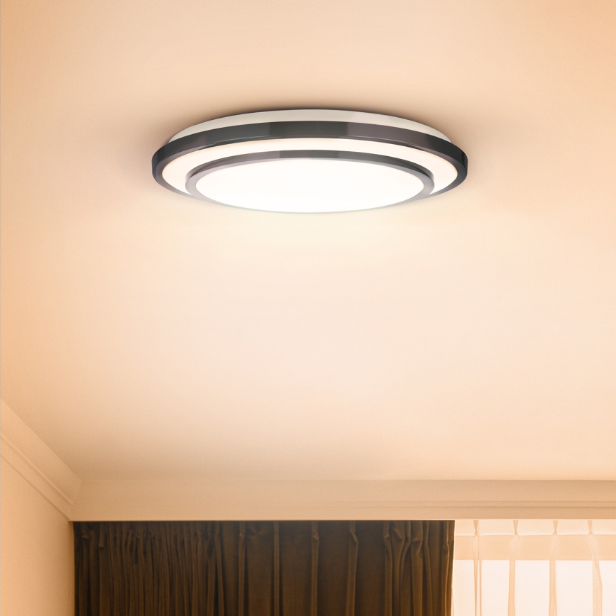 Brilagi - LED loftlampe dæmpbar LUCIANO LED/48W/230V 3000-6500K ø 39 cm sort + fjernbetjening