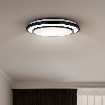 Brilagi - LED loftlampe dæmpbar LUCIANO LED/48W/230V 3000-6500K ø 39 cm sort + fjernbetjening