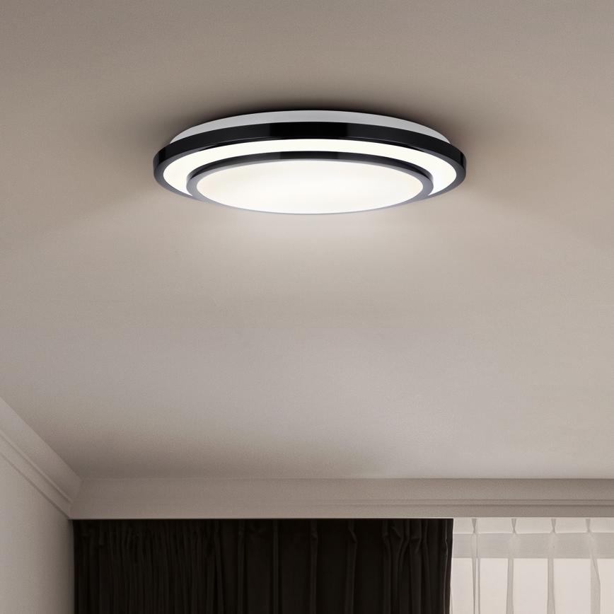 Brilagi - LED loftlampe dæmpbar LUCIANO LED/48W/230V 3000-6500K ø 39 cm sort + fjernbetjening