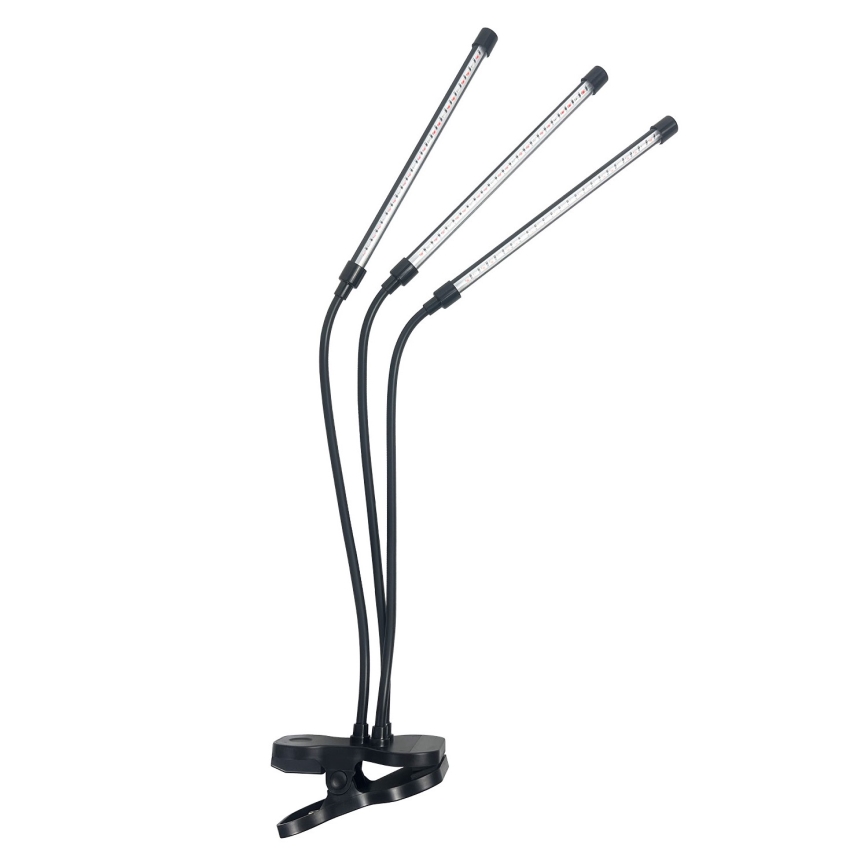 Brilagi - LED Dæmpbar fleksibel bordlampe med klemme til plantevækst VITABLOOM 3xLED/10W/230V sort