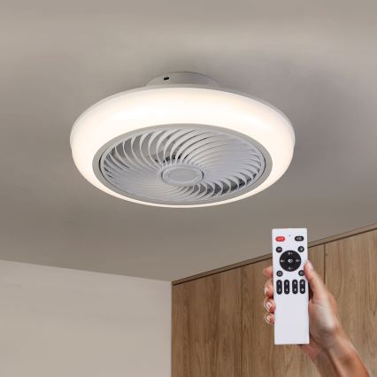 Brilagi - LED Loftlampe med ventilator dæmpbar LED/30W/230V 3000-6500K hvid + fjernbetjening