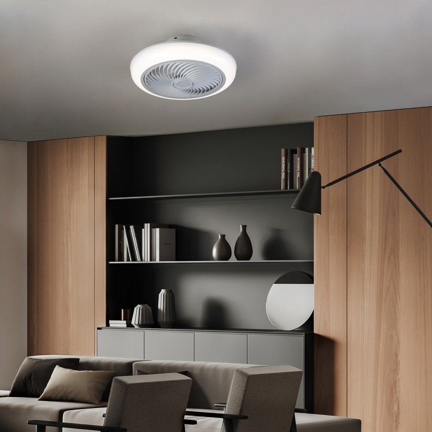 Brilagi - LED Loftlampe med ventilator dæmpbar LED/30W/230V 3000-6500K hvid + fjernbetjening
