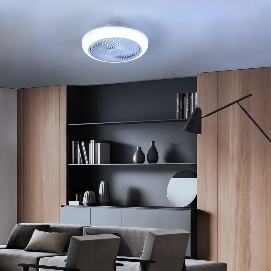 Brilagi - LED Loftlampe med ventilator dæmpbar LED/30W/230V 3000-6500K hvid + fjernbetjening