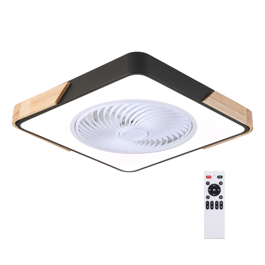 Brilagi - LED Loftlampe med ventilator dæmpbar LED/30W/230V 3000-6500K sort/eg + fjernbetjening
