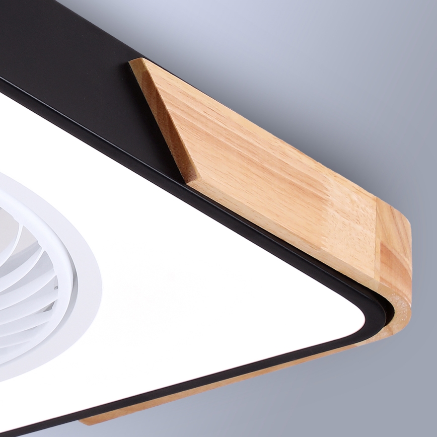 Brilagi - LED Loftlampe med ventilator dæmpbar LED/30W/230V 3000-6500K sort/eg + fjernbetjening