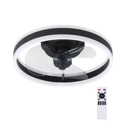 Brilagi - LED Loftlampe med ventilator dæmpbar LED/30W/230V 3000-6500K sort + fjernbetjening