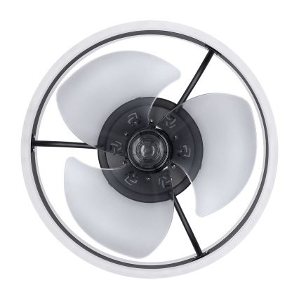 Brilagi - LED Loftlampe med ventilator dæmpbar LED/30W/230V 3000-6500K sort + fjernbetjening