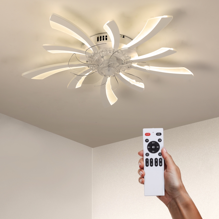Brilagi - LED Loftlampe med ventilator dæmpbar LED/50W/230V 3000-6500K hvid + fjernbetjening