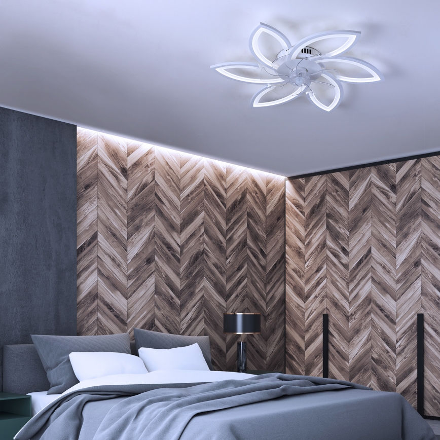 Brilagi - LED Loftlampe med ventilator dæmpbar LED/50W/230V 3000-6500K hvid + fjernbetjening