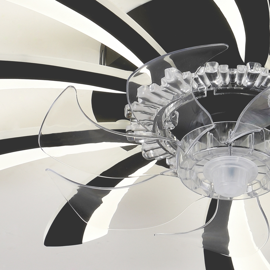 Brilagi - LED Loftlampe med ventilator dæmpbar LED/50W/230V 3000-6500K sort + fjernbetjening