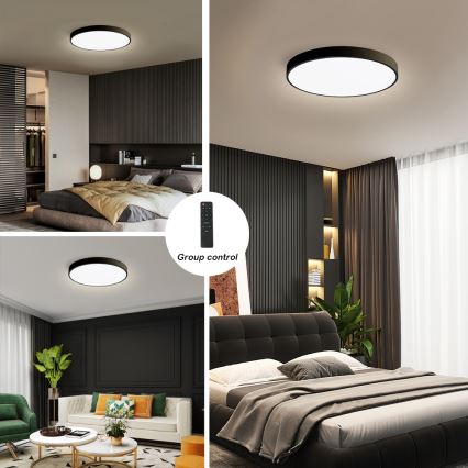 Brilagi - LED loftlampe dæmpbar POOL SMART LED/60W/230V 50 cm 3000-6000K Wi-Fi Tuya + fjernbetjening sort