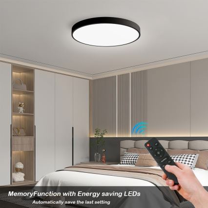 Brilagi - LED loftlampe dæmpbar POOL SMART LED/60W/230V 50 cm 3000-6000K Wi-Fi Tuya + fjernbetjening sort