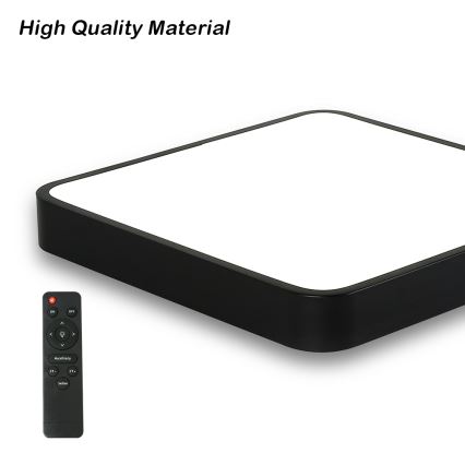 Brilagi - LED loftlampe dæmpbar POOL SQUARE LED/36W/230V 3000-6000K 40x40 cm sort + fjernbetjening