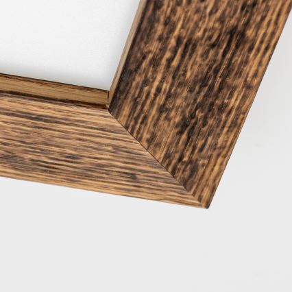 Brilagi - LED loftlampe dæmpbar SLIMFRAME WOOD LED/25W/230V 34x34 cm 3000-6000K brun + fjernbetjening