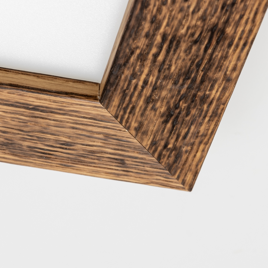 Brilagi - LED loftlampe dæmpbar SLIMFRAME WOOD LED/25W/230V 34x34 cm 3000-6000K brun + fjernbetjening
