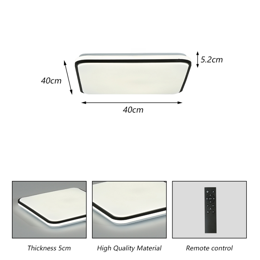 Brilagi - LED loftlampe dæmpbar SMART LED/28W/230V 3000-6000K 40x40 cm Wi-Fi Tuya + fjernbetjening