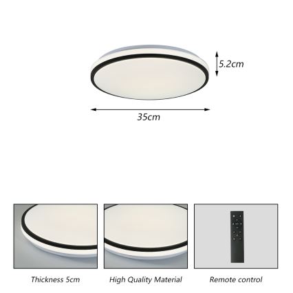 Brilagi - LED loftlampe dæmpbar SMART LED/28W/230V 3000-6000K diameter 35 cm Wi-Fi Tuya + fjernbetjening