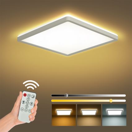 Brilagi - LED loftlampe dæmpbar ULTRA SLIM LED/18W/230V 2700-6500K 30x30 cm hvid + fjernbetjening