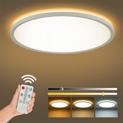 Brilagi - LED loftlampe dæmpbar ULTRA SLIM LED/24W/230V 2700-6500K diameter 42 cm hvid + fjernbetjening