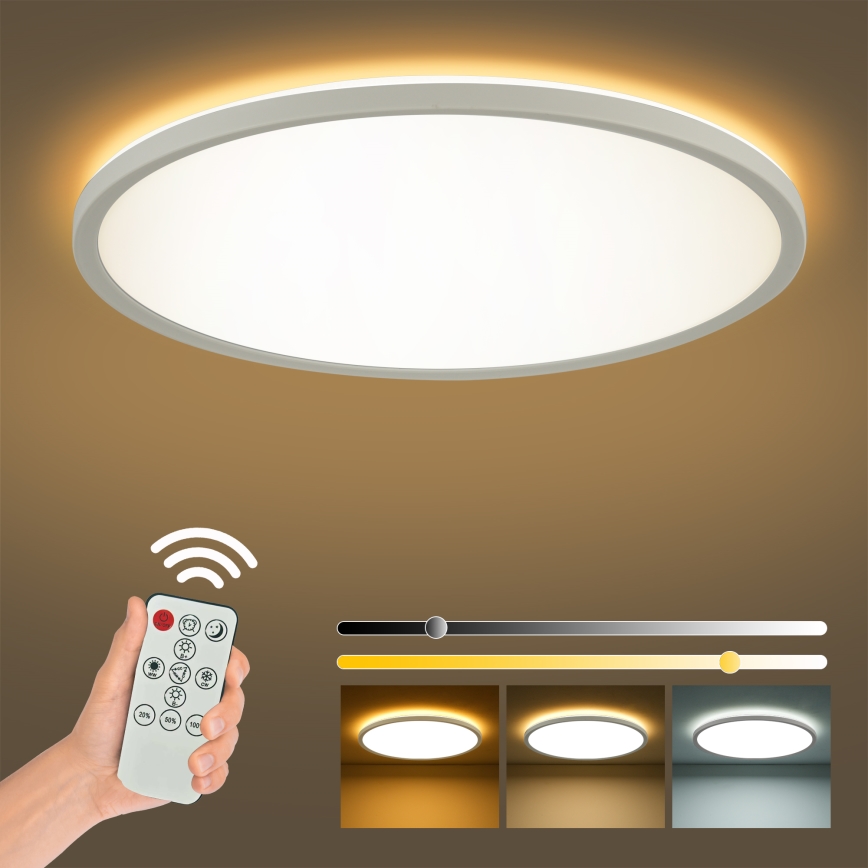 Brilagi - LED loftlampe dæmpbar ULTRA SLIM LED/24W/230V 2700-6500K diameter 42 cm hvid + fjernbetjening
