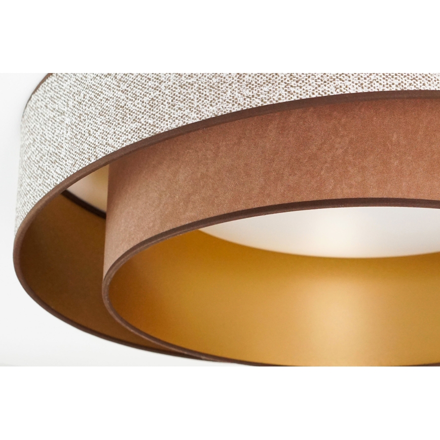 Brilagi - LED loftlampe dæmpbar VEGAS SHINE LED/24W/230V diameter 60 cm 3000/4000/6500K brun + fjernbetjening
